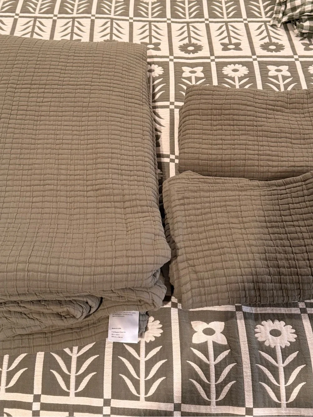 Quince Full/Queen Organic Cotton Ribbed Coverlet